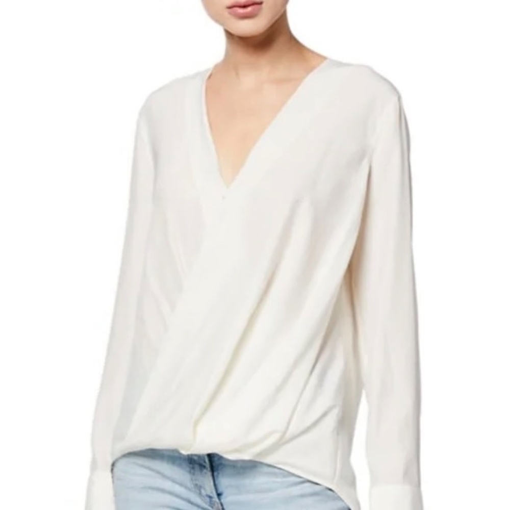 Rag & Bone Victor Draped Silk Blouse